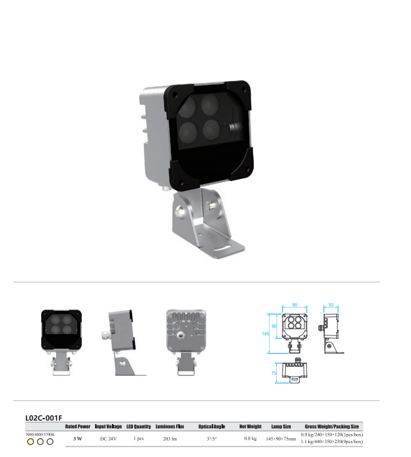 3° LED floodlight